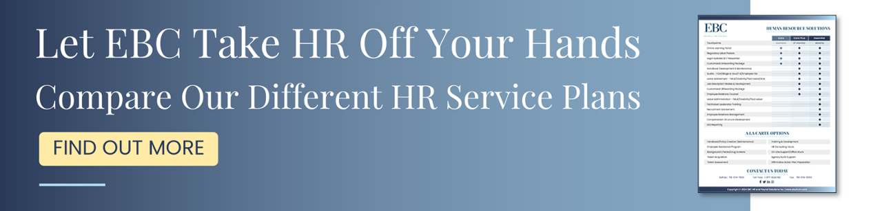 New York HR Services Comparison Chart